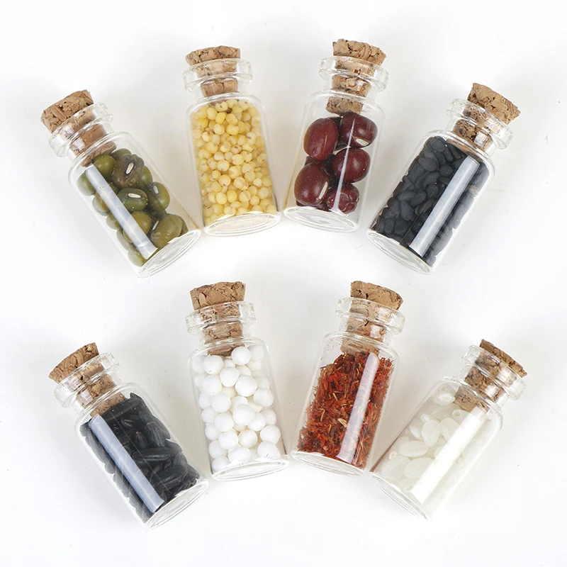 

Cute 4Pcs Miniature Mini Seasoning Food Bottle Furniture Toy Match Collectible Gift For Families 1:12 Dollhouse