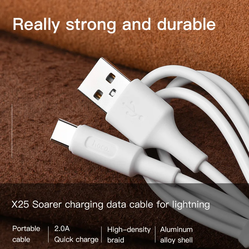 HOCO usb type-C кабель для samsung Quick Charge QC3.0 USB-C кабель для быстрой зарядки и синхронизации данных для Xiaomi huawei One Plus Android