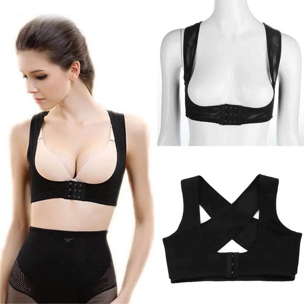 

Women Adjustable Elastic Back Support Belt Chest Posture Corrector Shoulder Brace Body Shaper Corset Slimming S/M/L/XL/XXL