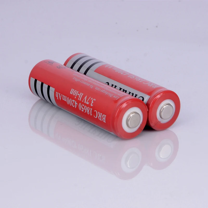 18650 Rechargeable Battery for LED Light Lithium 4200mAh 3.7v Bateria 8PCS/LOT with Charger | Электроника