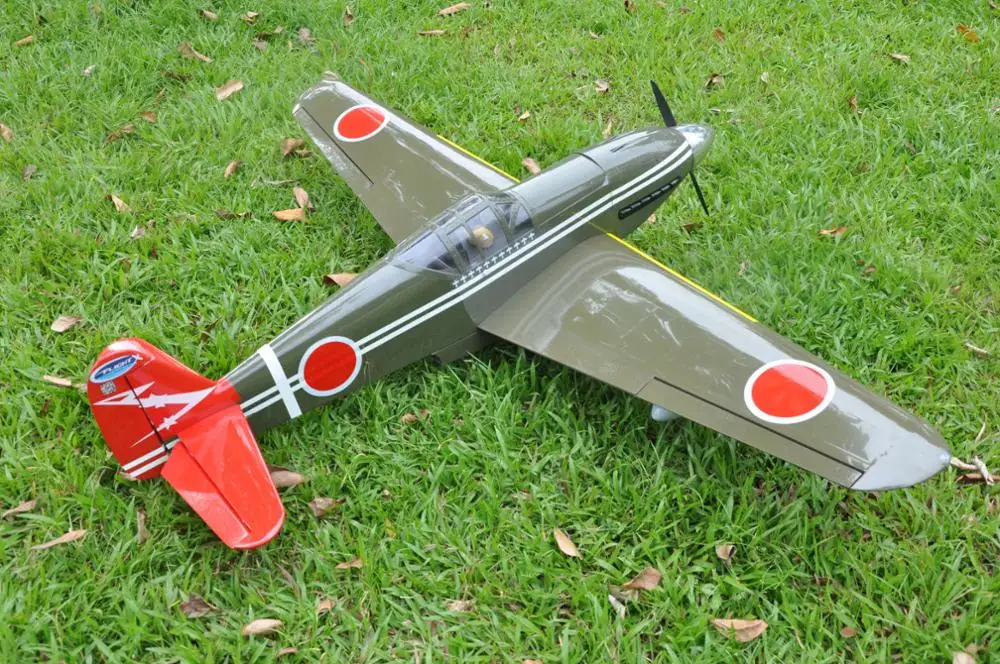 Kawasaki Ki 60 Hien 52.8 дюймов/1343 мм Nitro и Electric WWII обновленная версия радиоуправляемого