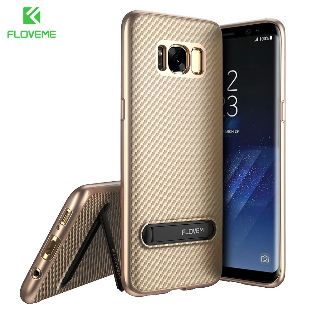 FLOVEME чехол для телефона Galaxy S8 S9 Plus S7 Edge Note 8 мягкий из углеродного волокна Samsung