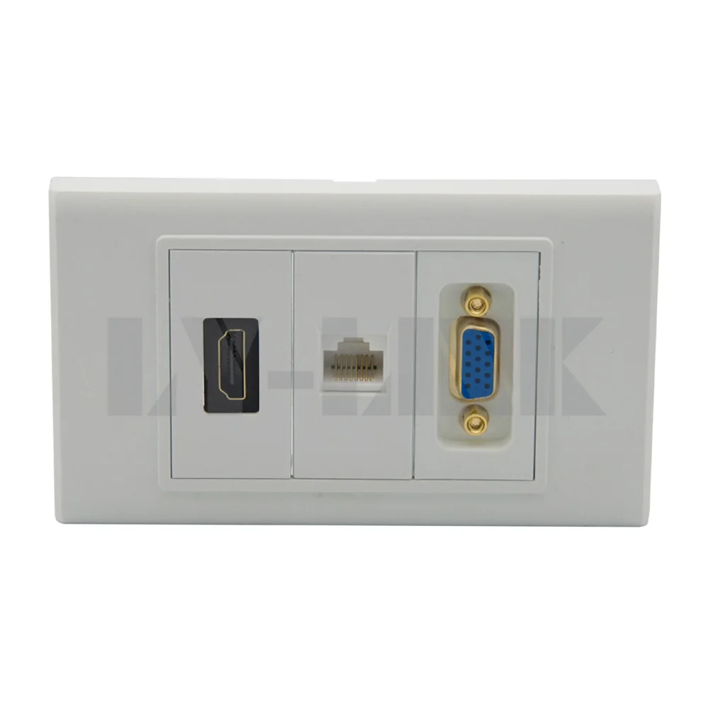 HDMI + VGA RJ45 Женский настенной пластины | Электроника