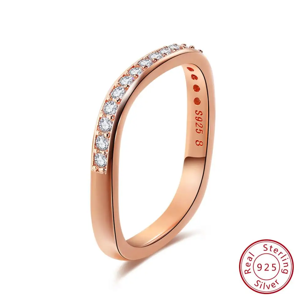 SR50-R Effie queen S925 Серебряные Кольца для женщин AAA кубический циркон зубец Установка модное кольцо Роскошные женские ювелирные изделия TSR50 - Цвет камня: SR50-R