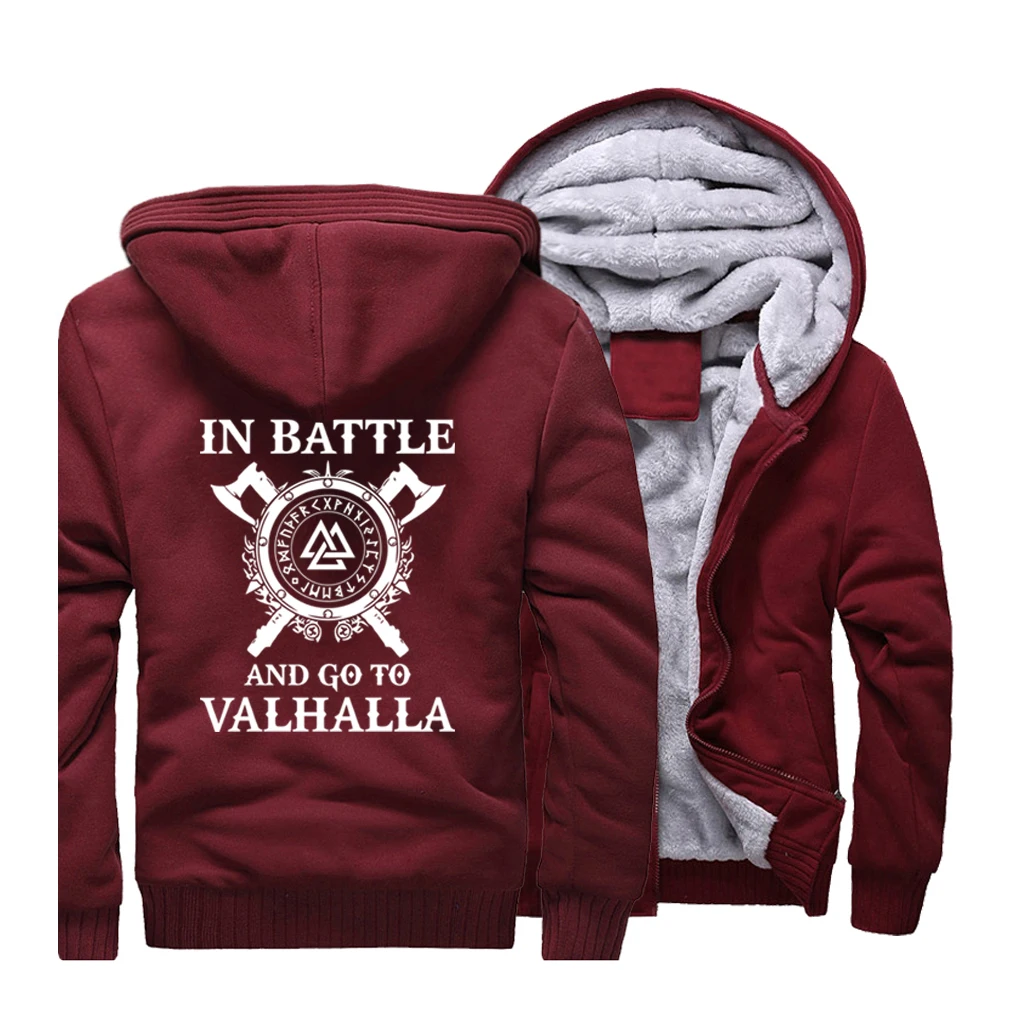 ТВ Show Викинги умереть в бою и перейдите к Valhalla печатных Для мужчин толстовки 2019