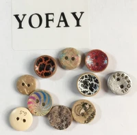 yofay 50pcspack coconut shell 2 hole painting button for clothingsewingdecorativediy materialcraft supply