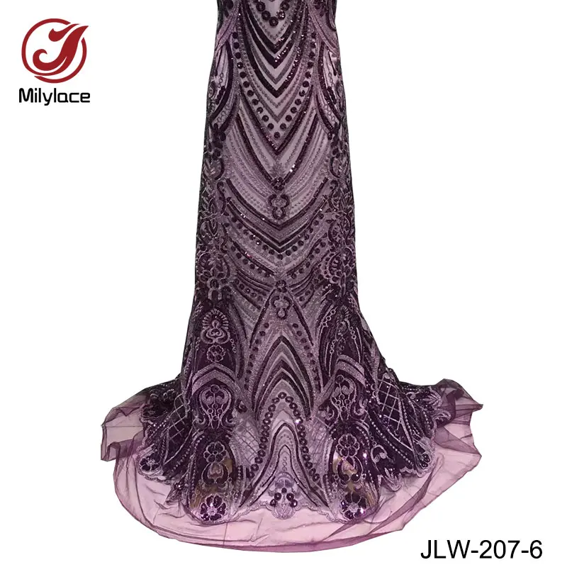 Sequins lace fabric african tulle high quality french net nigerian shiny ankara for party JLW-207 | Дом и сад