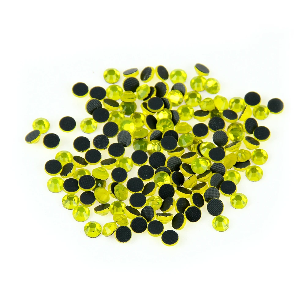 

Hot Sell Best Quality Hotfix Rhinestones Citrine ss30 40Gross Machine Cut For Clothes Free Shipping