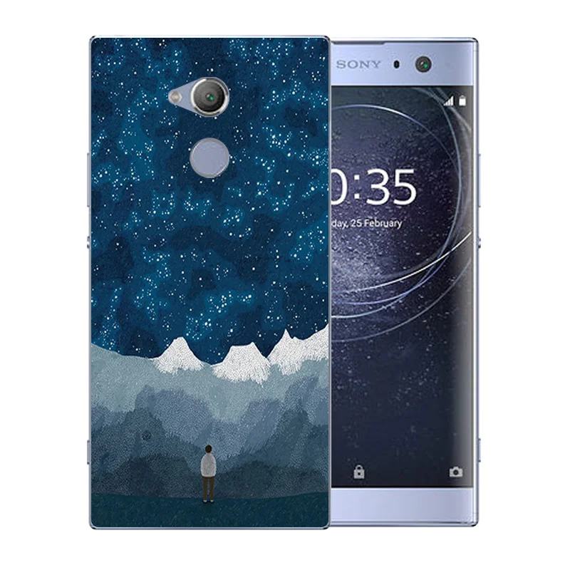 6 0 дюйма для Sony Xperia XA2 Ультра чехол телефона прозрачный силиконовый с узором