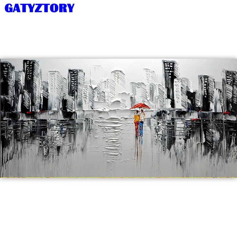 Картина по номерам на холсте Город 60x120|Картины номерам| |