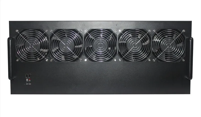 Чехол USB miner sever rack, алюминиевый корпус, 12 видеокарт gtx1060 1070 RX480 470 ETH ZEC XMR