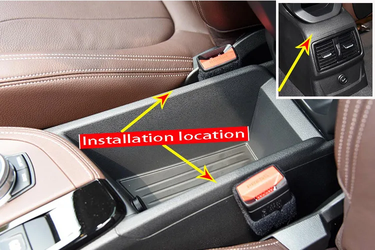 3pcs Black Wood Grain ABS Car Center Armrest Box Decoration Trim Parts For BMW X1 F48 2016-19 X2 F47 2018 2019 Left Hand Drive | Автомобили