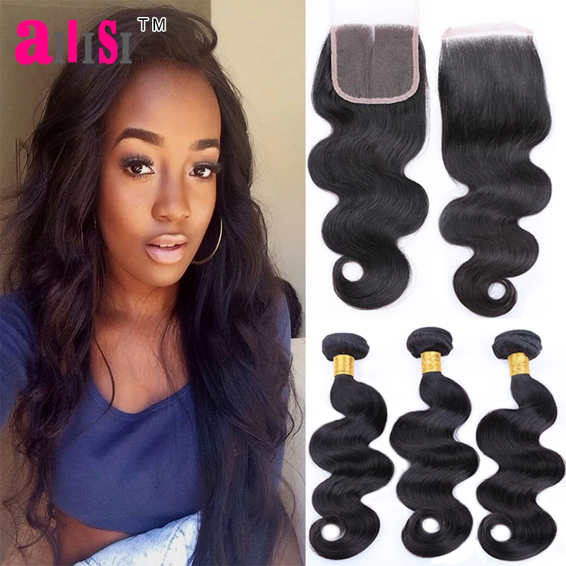 Индийский Девы Волос С Закрытием Объемная Волна Человеческих Weave Связки дешевые