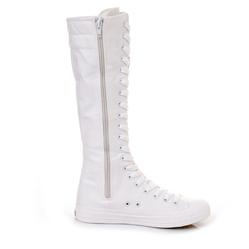 Весенне Осенняя обувь очень длинная парусиновая на высоком каблуке хлопковая