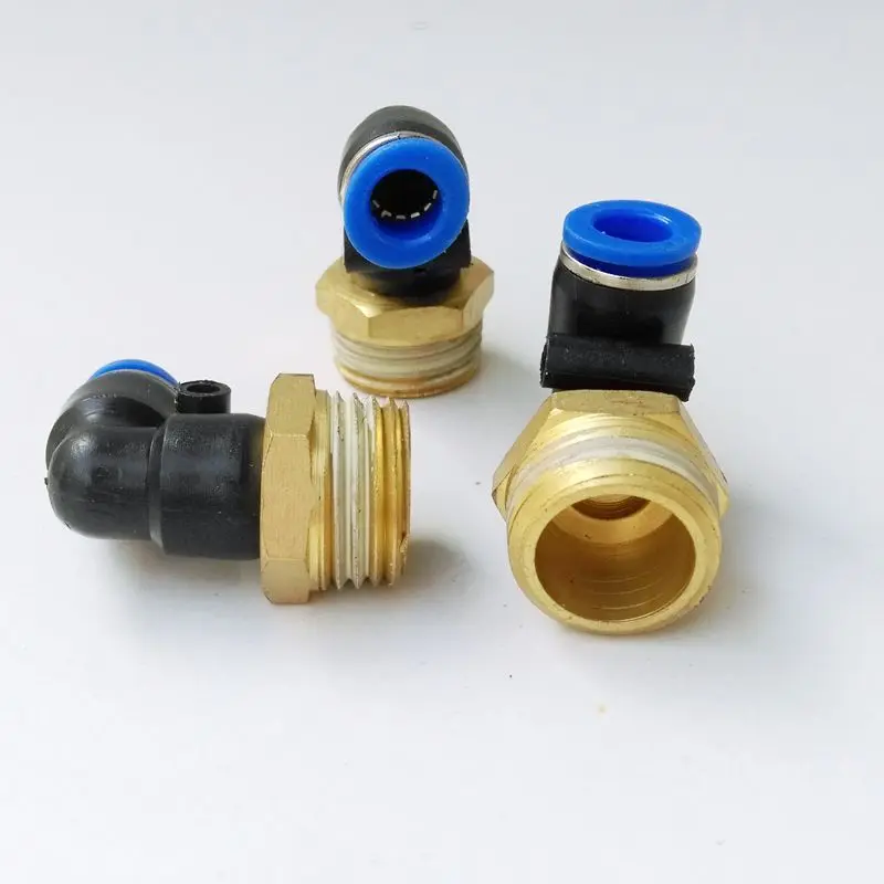

10pcs/lot Pneumatic Fittings L type 8mm-G1/2" Pipe Fitting PL8-4