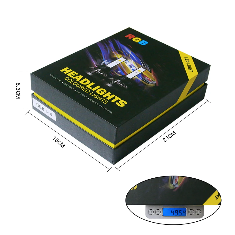 Новая светодиодная Автомобильная фара s RGB светильник Bluetooth управлением H1 H3 H4 H7 H11