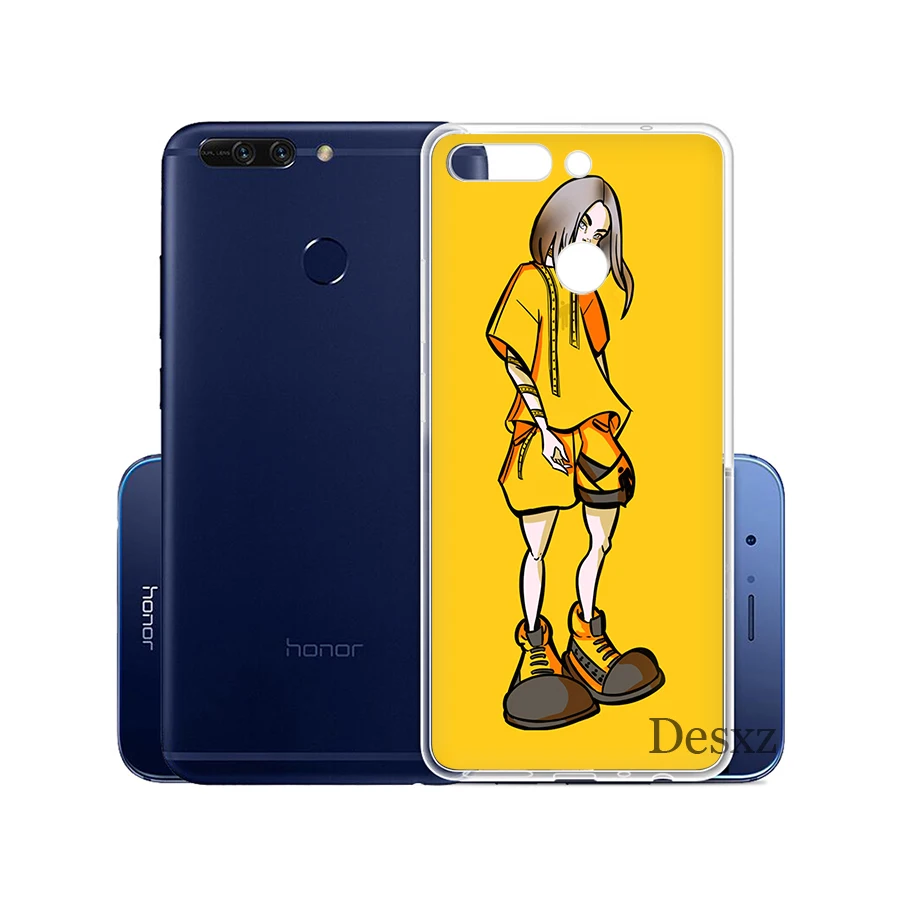 Desxz Billie Eilish желтый чехол для Huawei P20 P10 P9 P8 Lite Pro Plus P Smart Mini телефона жесткий