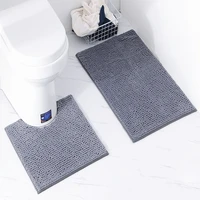 bathroom 2pcsset bathroom mat set embossing flannel floor rugs cushion toilet seat cover bath mat for home decoration