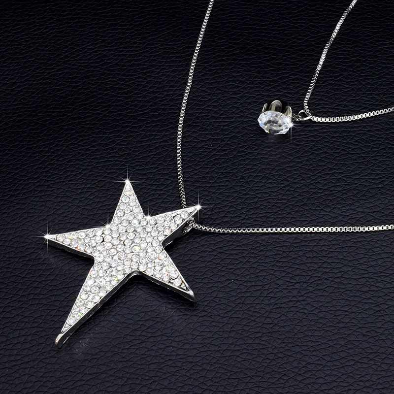 Новинка 2017 Модное Длинное чокер со стразами двойной с несколькими слоями