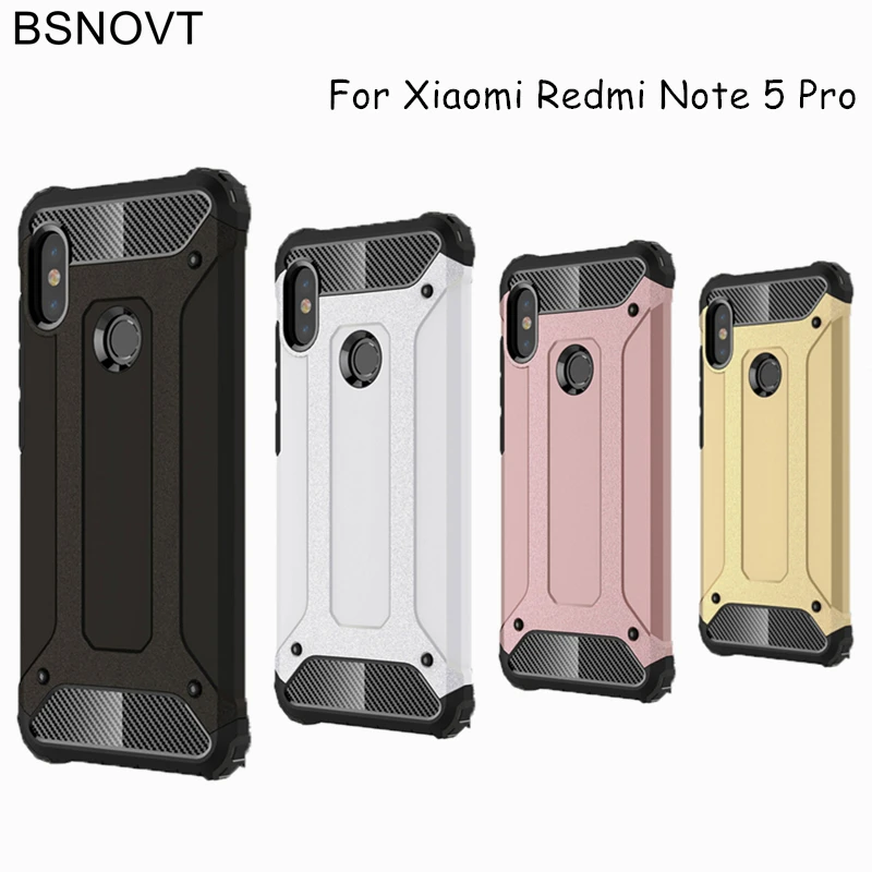 BSNOVT Xiaomi Redmi Note 5 Pro чехол противоударный мягкий силиконовый + жесткий пластиковый