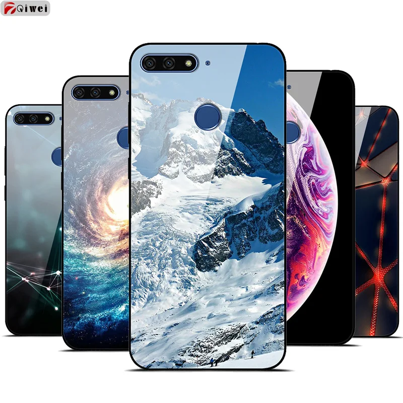 Флип-чехол для Huawei Honor 7C 5 7 дюйма силиконовый Жесткий чехол из закаленного стекла C