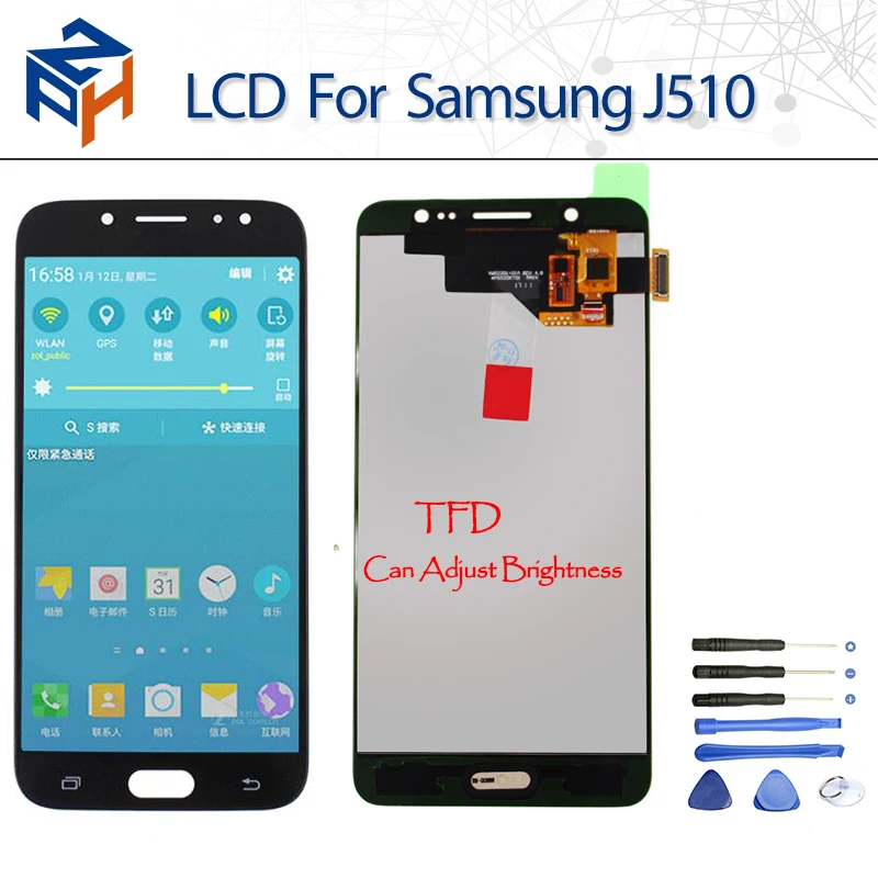 Для samsung Galaxy J510 ЖК дисплей Экран Замена сенсорного планшета Ассамблея для J5 2016 SM