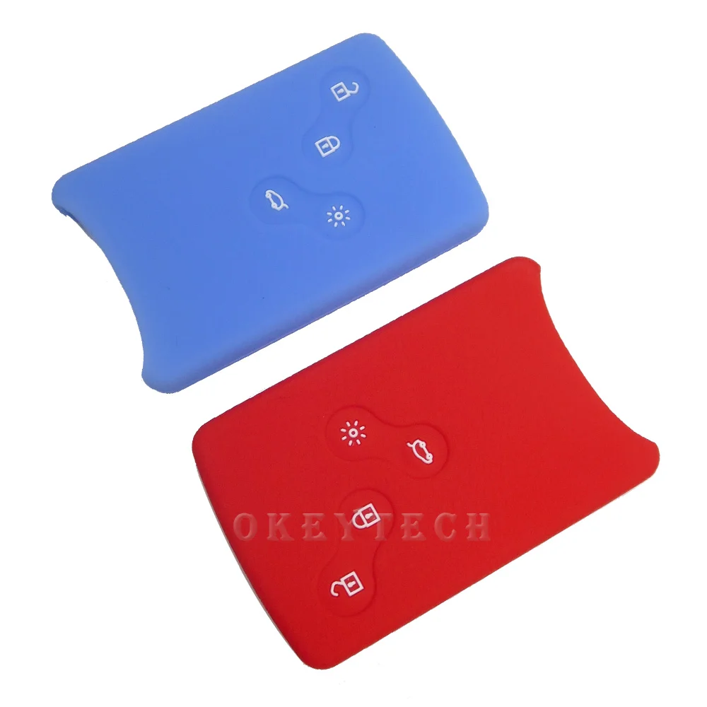 Защитный чехол для автомобильных ключей OkeyTech мягкий силиконовый с 4 кнопками Renault