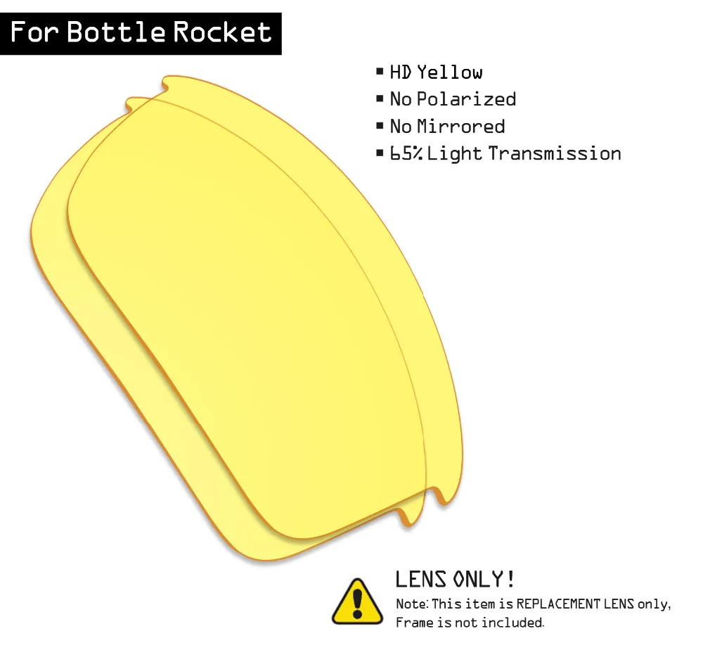 

Солнцезащитные очки SmartVLT, Сменные линзы для Oakley Bottle Rocket-HD, желтые