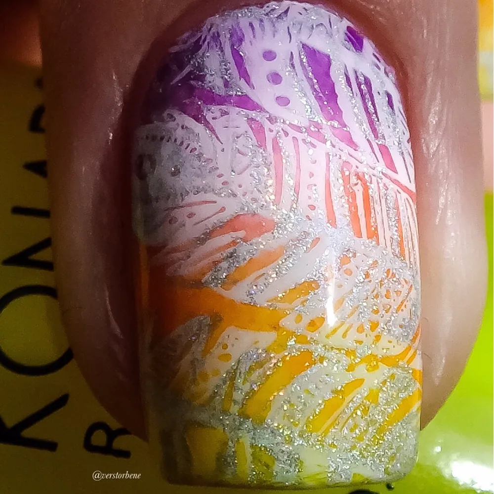 KADS Новая Мода Полный Красоты Перо Дизайн Печати Трафарет Искусства Ногтя