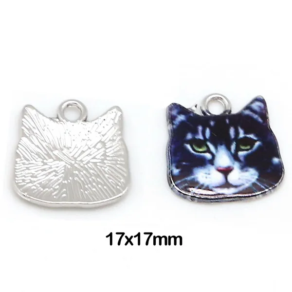 Black 10pcs 10-30 шт сова кошка Эмаль Бусины Подвески для DIY ювелирных изделий ручной работы браслет ожерелье аксессуары, отверстие 1,5 2 мм - Окраска металла: Black 10pcs