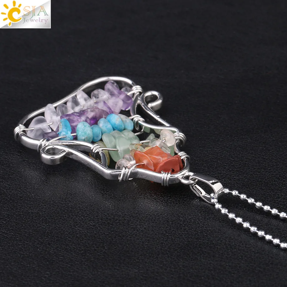 Женский кулон чакры для йоги CSJA 7 нестандартные подвески с натуральным камнем