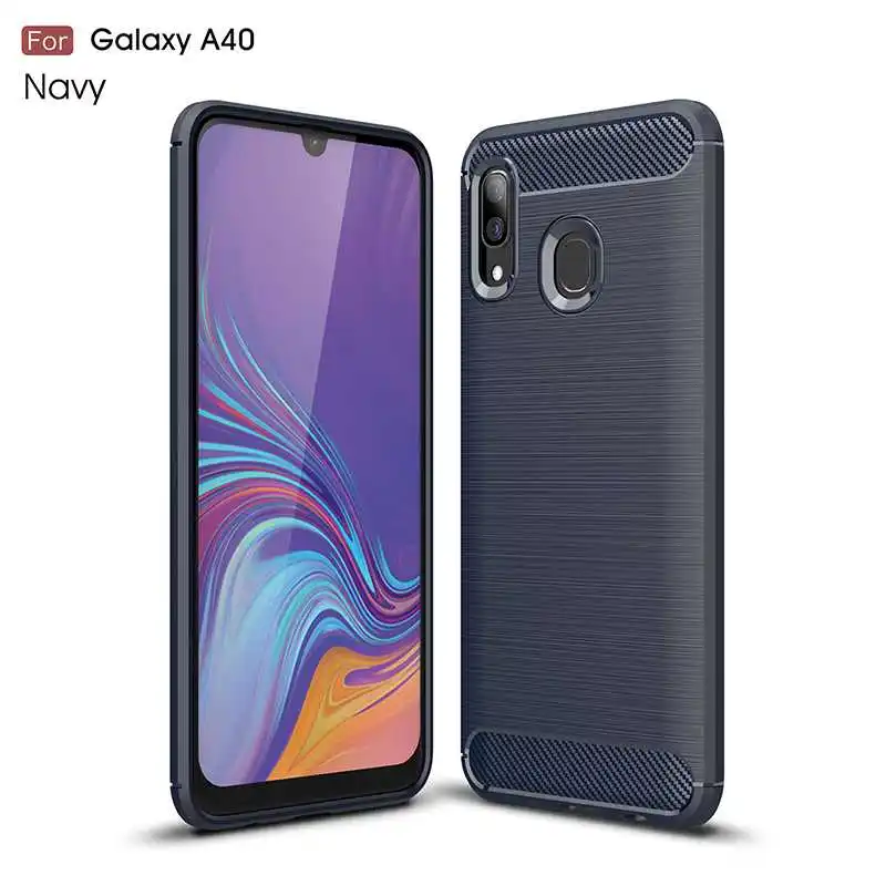 Navy Blue Модный противоударный мягкий силиконовый чехол Mokoemi 5," для samsung Galaxy A40, чехол для samsung Galaxy A40, чехол для телефона - Цвет: Navy Blue