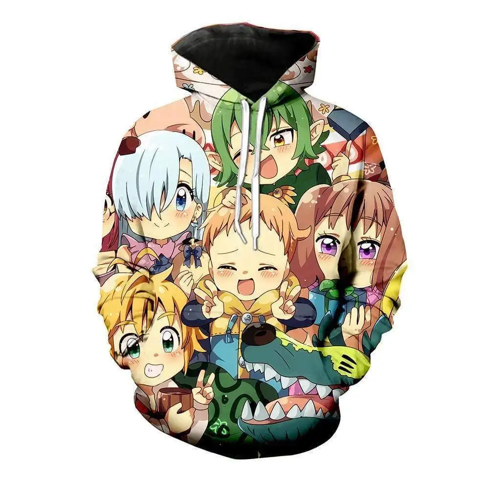 Толстовка SOSHIRL The Seven хипстерская толстовка с капюшоном в стиле аниме Dragon's Sin