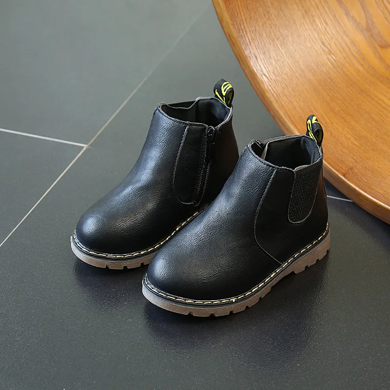Classic fashion Children Martin Boots Spring Autumn Brand Leather Soft Casual Shoes Boys Girls Kids Outdoor Retro shoes | Детская одежда