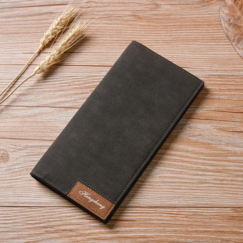 Мужской Длинный кошелек матовый дизайн простые матовые кошельки из