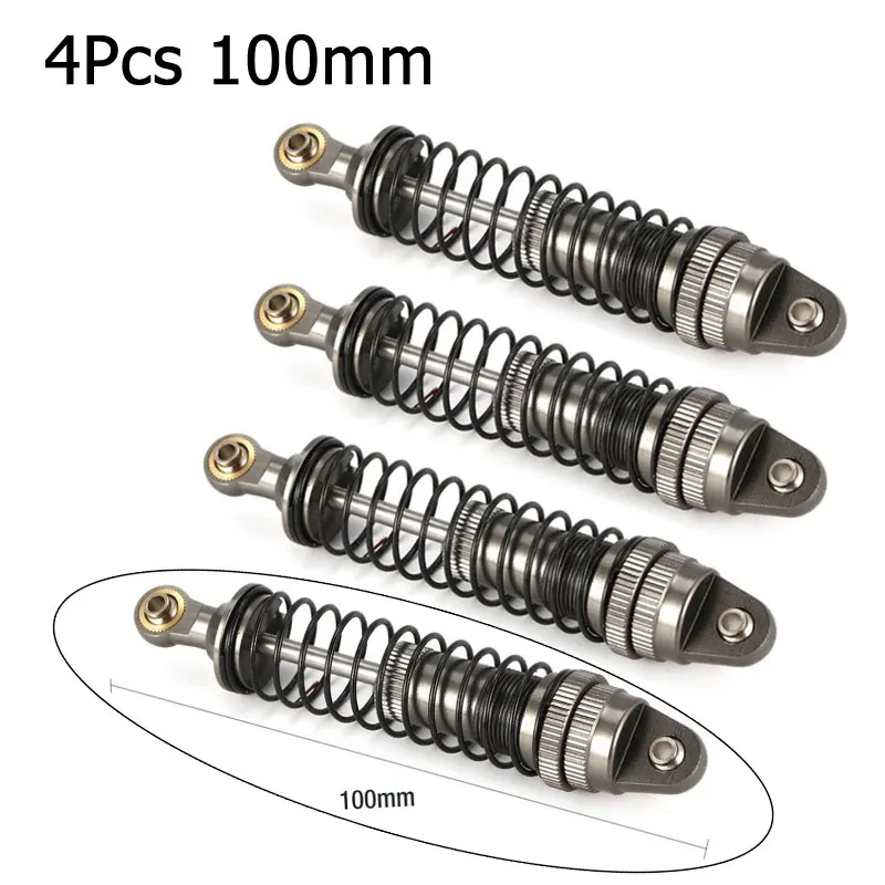 4Pcs 100mm Gun color 4 шт. 100 мм 110 мм амортизатор подвески для 1/10 1/12 RC автомобиль гусеничный Traxxas HSP Redcat RC4WD Tamiya Axial SCX10 D90 - Цвет: 4Pcs 100mm Gun color