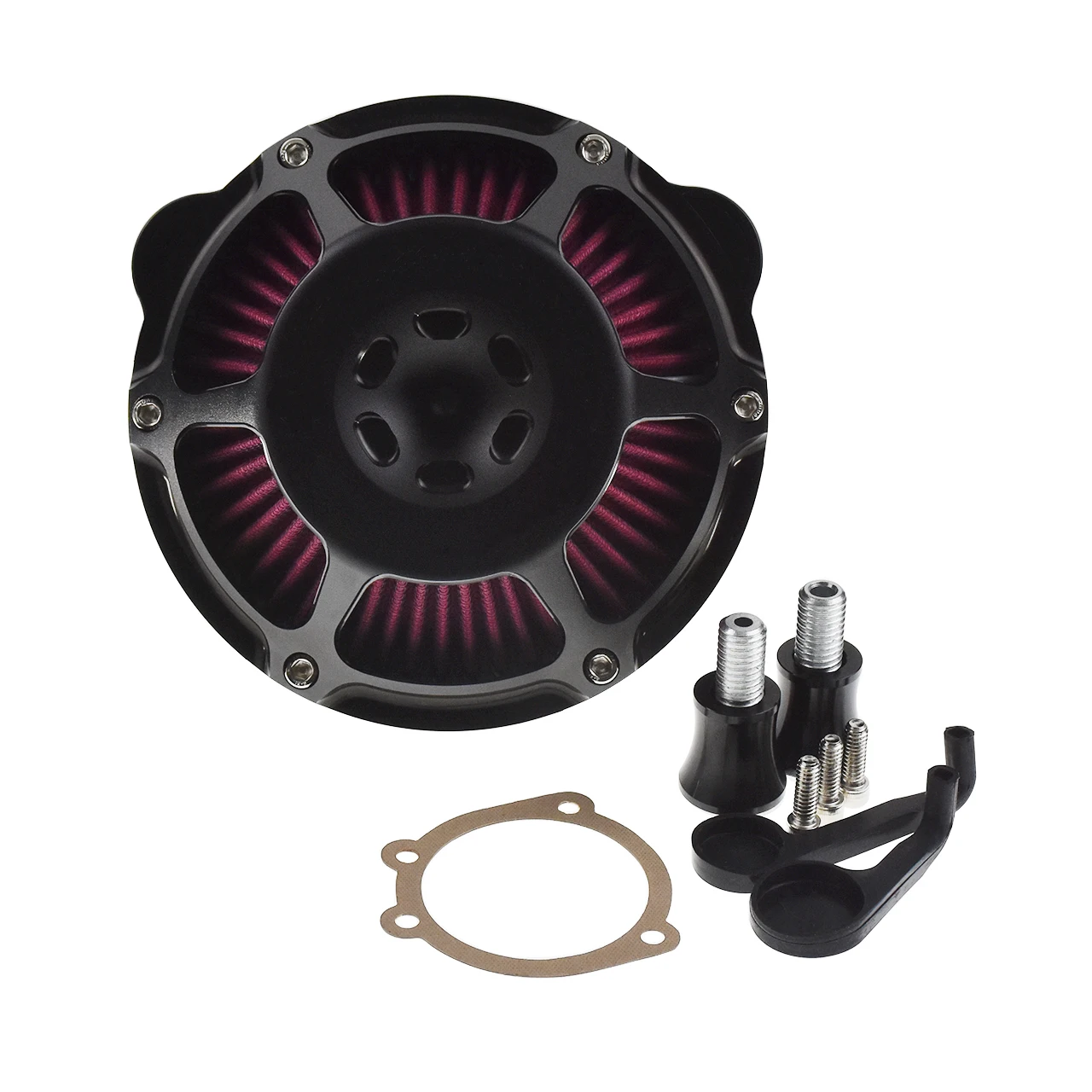 

Motorcycle Air Cleaner Aluminum Black For Harley Road King 00-17 Sportster 883 1200 XL Softail 2016 2017