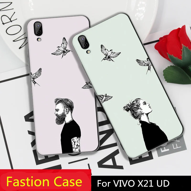 Caetoon Fastion ЧЕХОЛ ДЛЯ VIVO X21 UD ТПУ окрашенные мобильный телефон оболочки милый