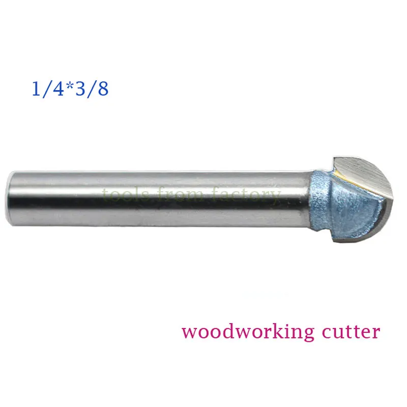 

1pc 1/4*3/8 Woodworking cutter CNC engraving tools round bottom cutter opened circular arc,slotted cutter 1/4 Shank