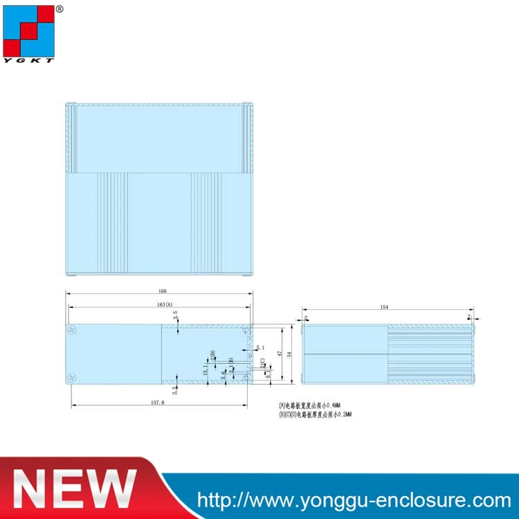 145x68x150 мм (WxHxL) Алюминиевый Электрический корпус/алюминиевый корпус|extrusion line|shell