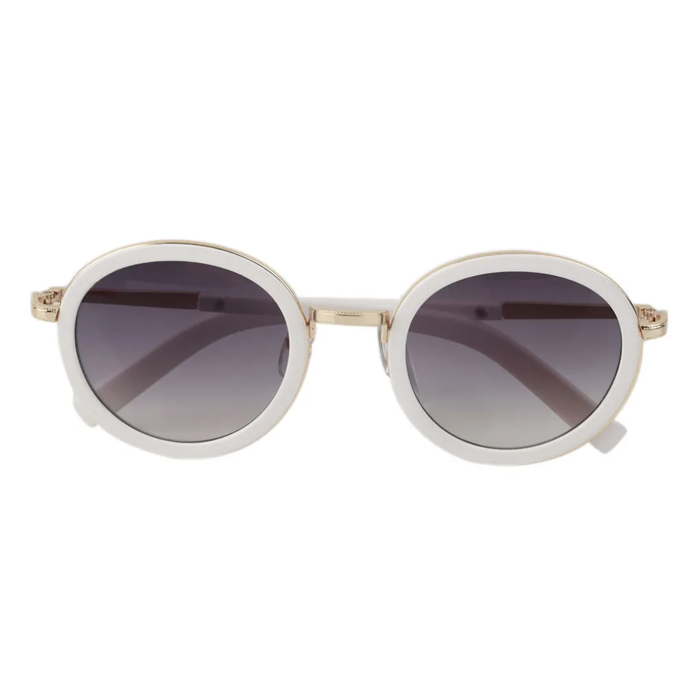 2016 Новый Ретро Круглая Рамка Женские Солнцезащитные Очки Модельер UV400 Металла + PC