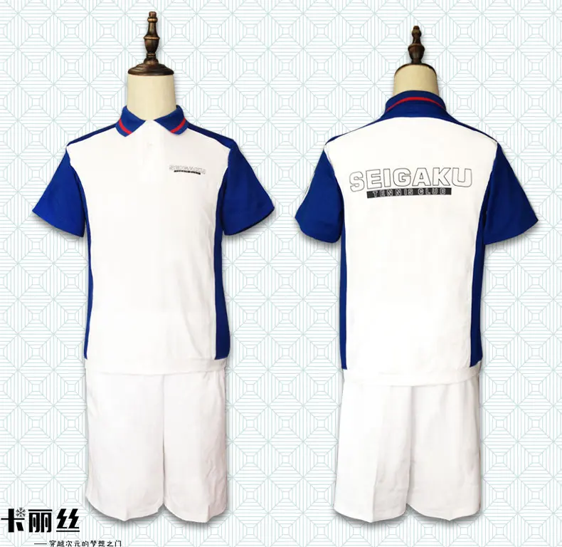 

New Cos Echizen Ryoma Cosplay Anime The Prince of Halloween Short Sleeved Summer Sportswear Full Set 3in1(Top+Pants+Hat)