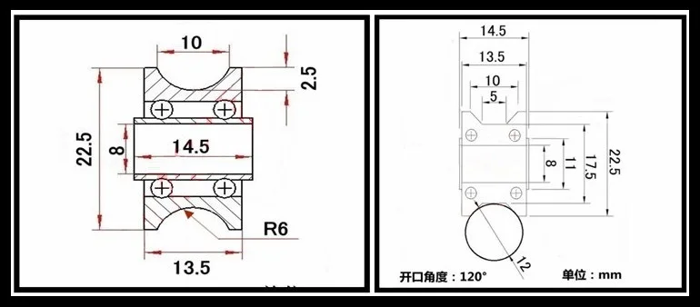5 шт. U22/T22+ 5 шт. винт M8 8x22,5x14,5x13,5 мм подшипник стальной глубокий шаровой подшипник следы прогулочная направляющая подшипник