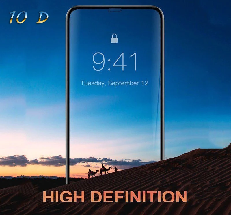 10D Защитная пленка с полным покрытием для iPhone 8 стекло 7 6 6s Plus закаленное XR XS Max