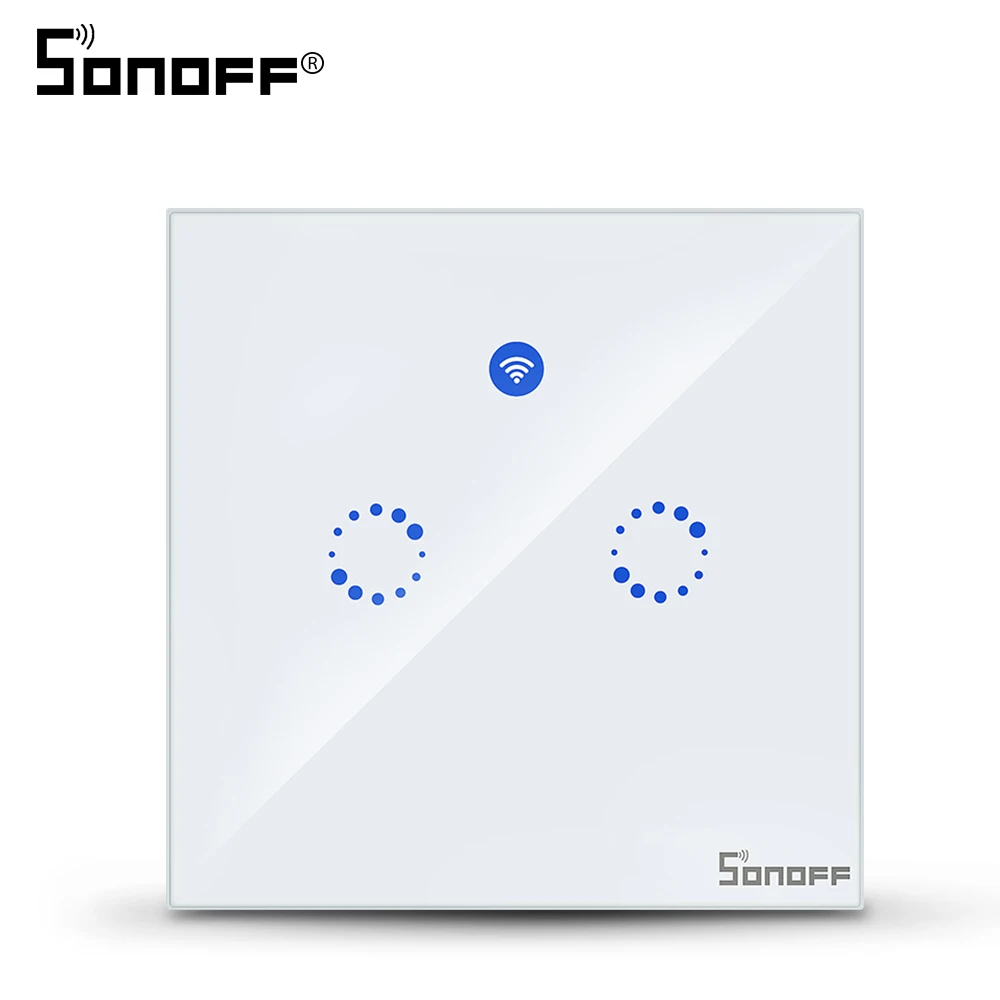 Sonoff T1 EU 2 банды Wifi смарт переключатель панель настенный сенсорный пульт