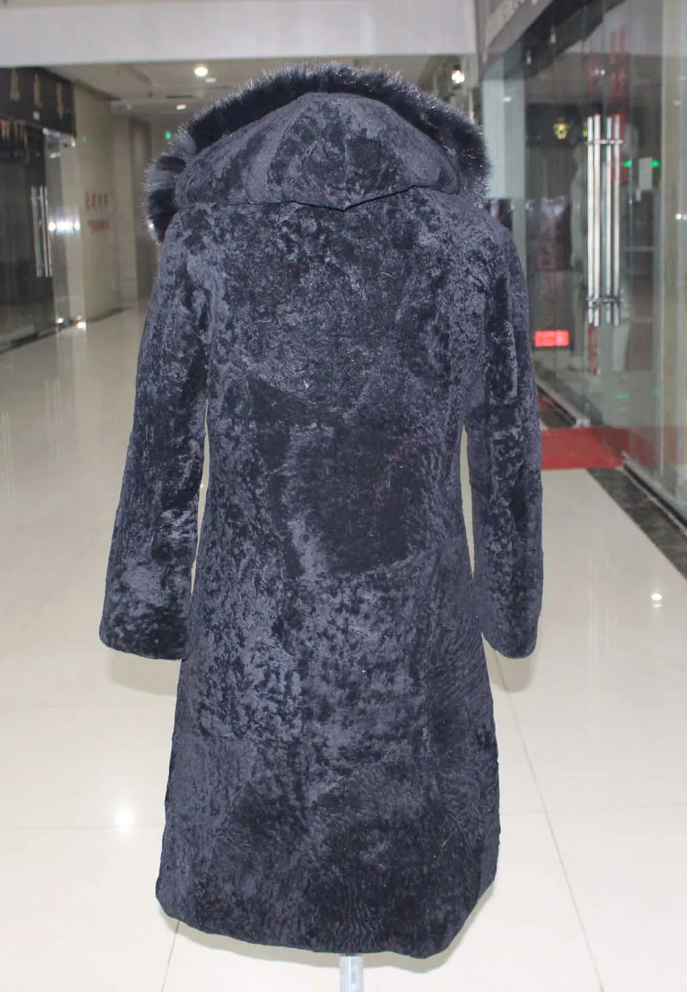 Linhaoshengyue 100 см модная женская длинная шапка с воротником из меха лисы - Цвет: dark gray