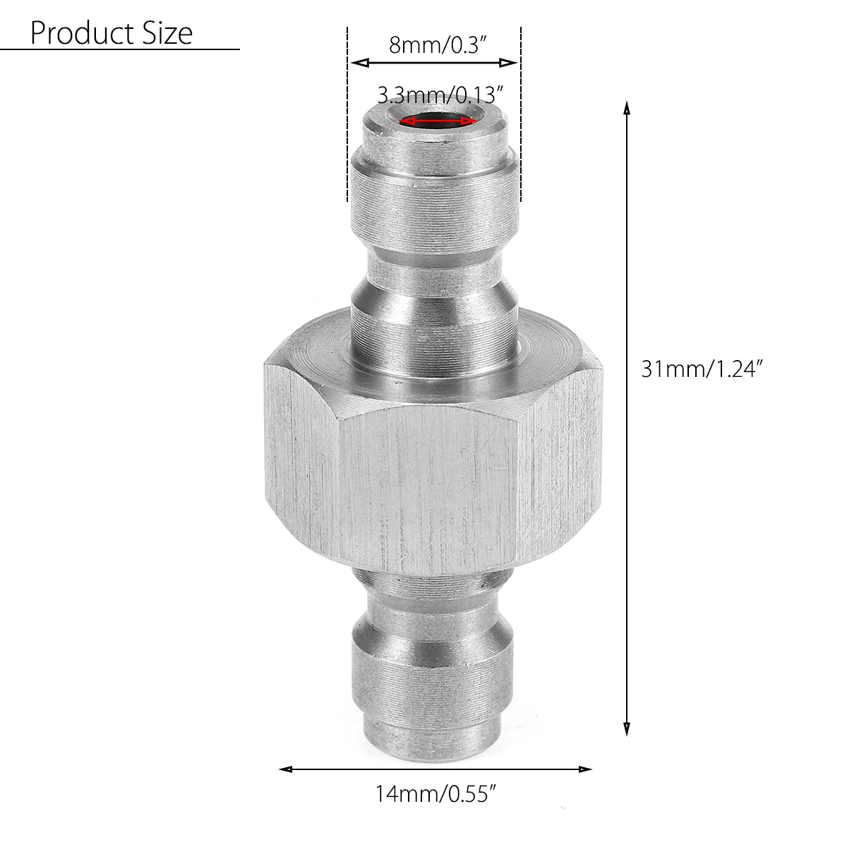 Пейнтбол PCP 8 мм с двойной мужской головкой быстрый разъем из нержавеющей стали