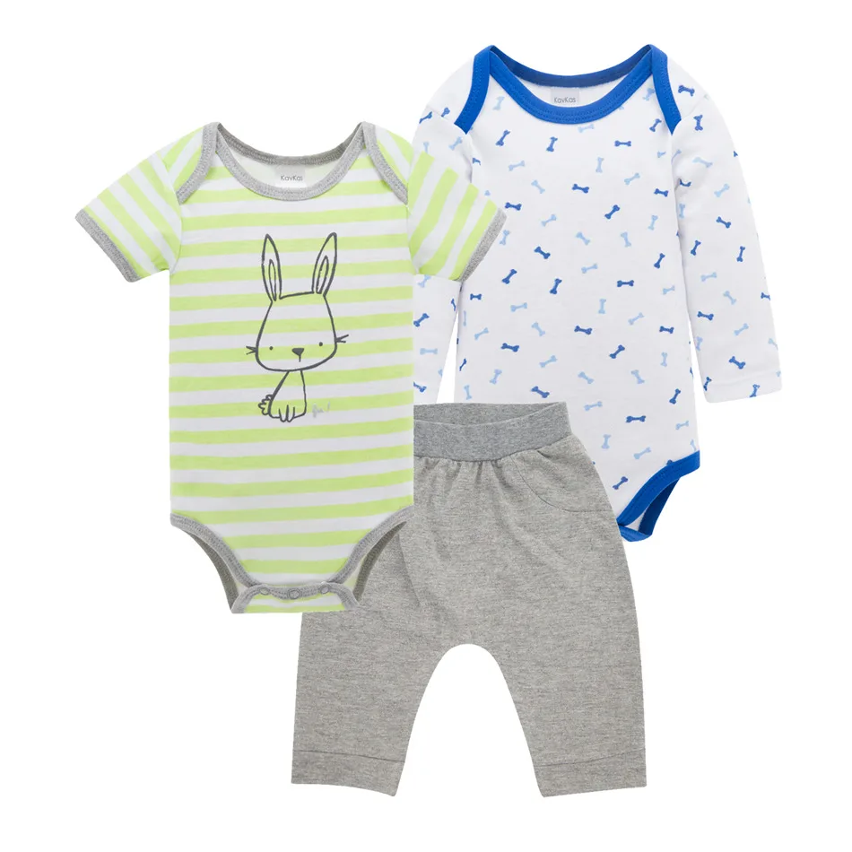 2019 Baby Boys Clothes Set 3 pcs/lot Cotton Summer Short Sleeve Girl Bodysuit Pants Cartoon Kids Boy Tshirts Suit | Детская одежда и