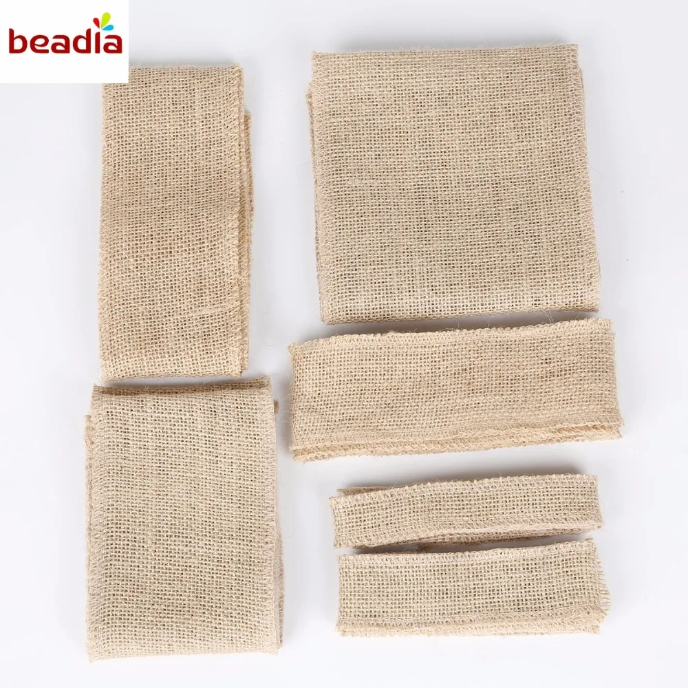 Разные размеры 5 м/рулон натуральная джутовая мешковатая лента натурального