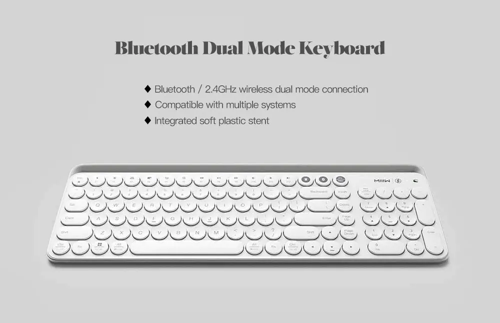 Оригинальная Двухрежимная клавиатура Xiaomi Miiiw с Bluetooth, 104 клавиш, 2,4 ГГц, многофункциональная совместимая клавиатура Xiomi, Беспроводная портативная клавиатура Xiami